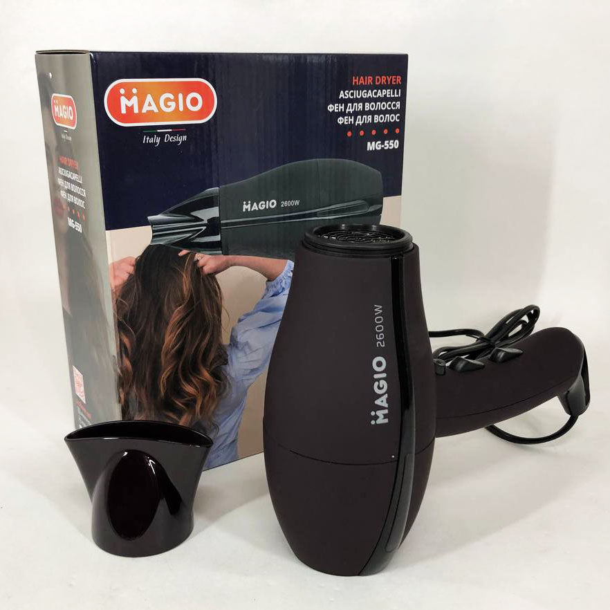 Фен бытовой MAGIO MG-550 2600 Вт, Мощный универсальный фен, Хороший мощный фен, Мощный электрический фен