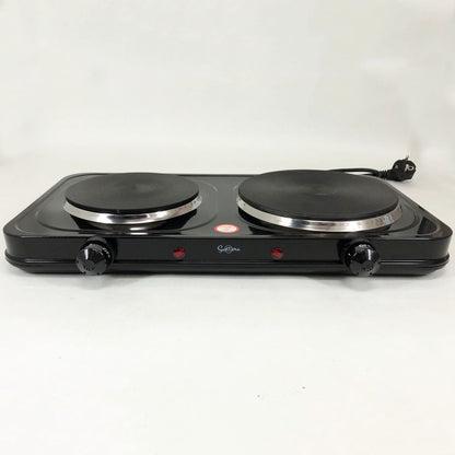 Плитка настільна електрична Suntera DP-1935B, 2500 W, 2 конфорки різного діаметру. Колір: чорний