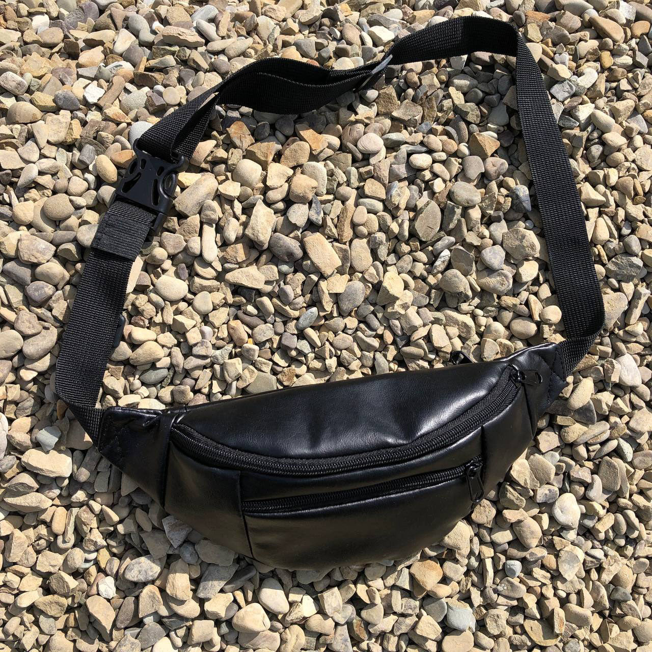 Сумка на пояс. Сумка через плечо. бананка мужская/женская. Цвет: черный