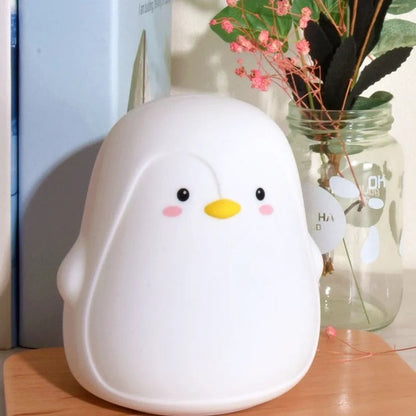 Силиконовый ночник Пингвин с сенсорным управлением 7 цветов