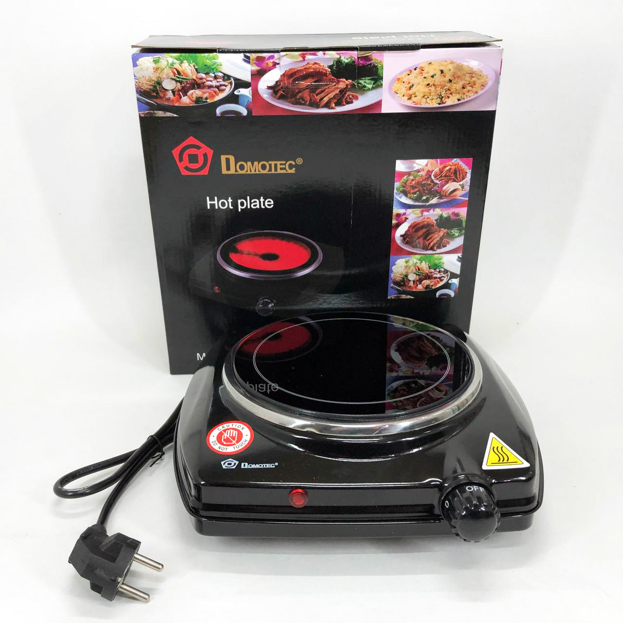 Электроплита настольная DOMOTEC MS-5851 900 Вт, Кухонная плита электро для кухни на 1 конфорку