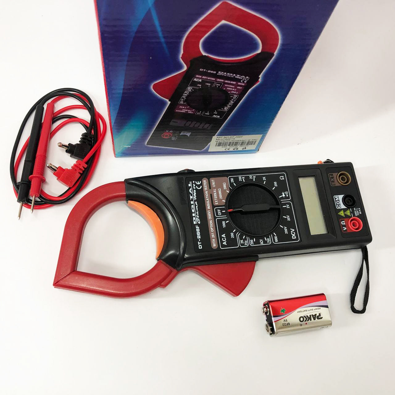 Мультиметр-клещи токоизмерительные цифровые DT-266F, Тестер измерения напряжения, Качественный мультиметр