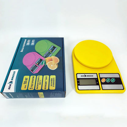 Весы кухонные SeaBreeze SB-071, Электрические кухонные весы, Точные кухонные весы. Цвет: желтый