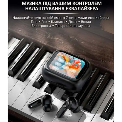 Наушники беспроводные LX-10 TWS Earbuds с LED дисплеем Блютуз беспроводные наушники затычки. Цвет: черный