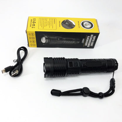 Фонарик PLD-H007 White Laser LED PM10-TG с встроенным аккумулятором PowerBank, Фонарик тактический ручной