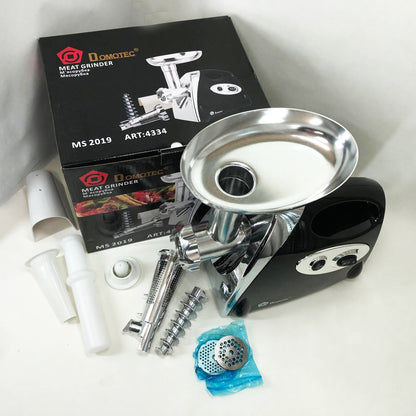 Мясорубка электрическая с соковыжималкой Domotec MS-2019 2400W. Цвет: черный