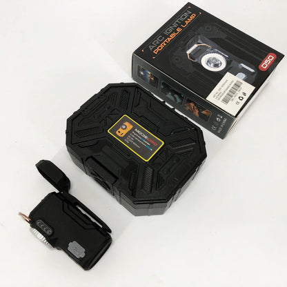 Багатофункціональний армійський ліхтар D50-SMD - індикація заряду, запальничка. Колір: чорний