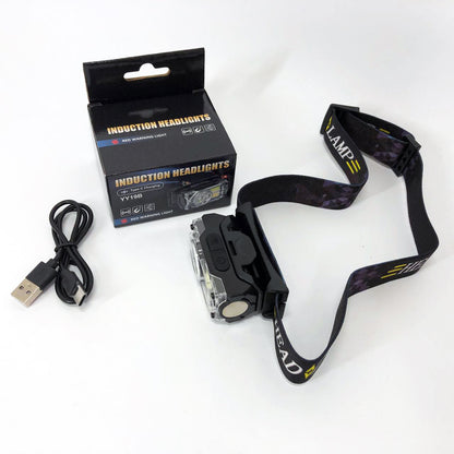 Фонарь налобный YY-19B-3SMD+2COB(white+yellow+red), Налобный фонарик с usb зарядкой