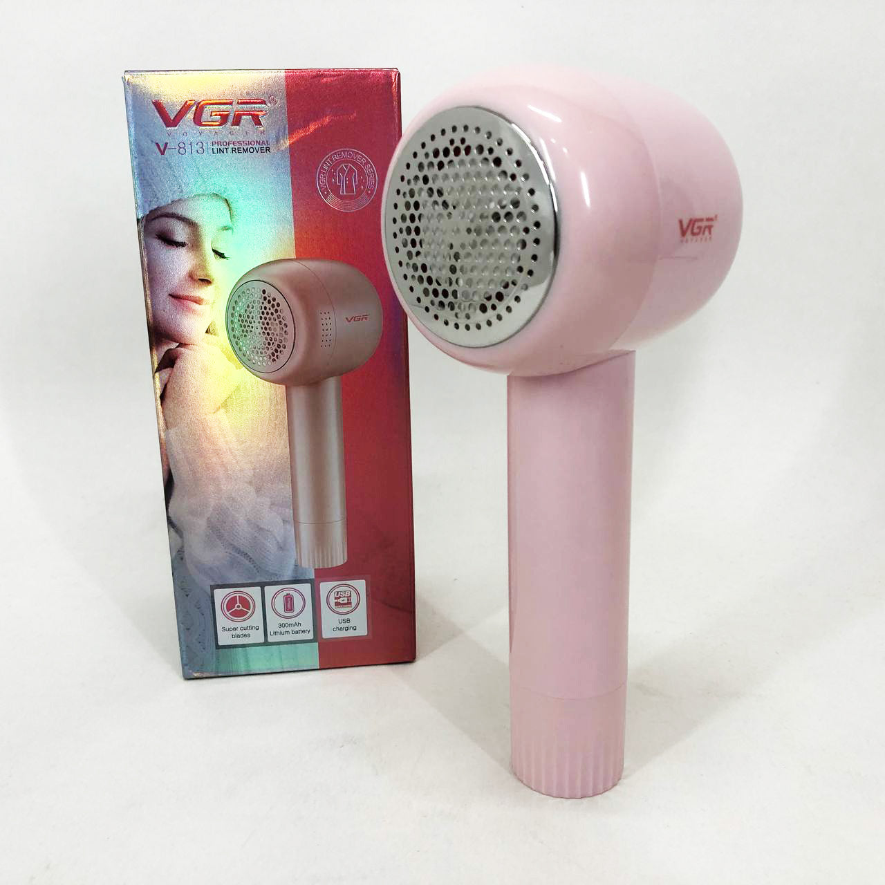 Машинка для удаления катышков VGR V-813, машинка для удаления катышков хорошая. Цвет: розовый