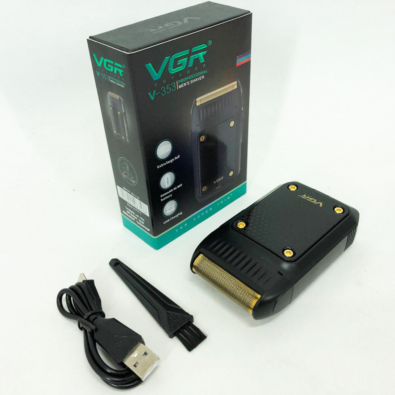 Электробритва мужская VGR V-353 профессиональная бритва шейвер для сухого бритья триммер. Цвет: черный