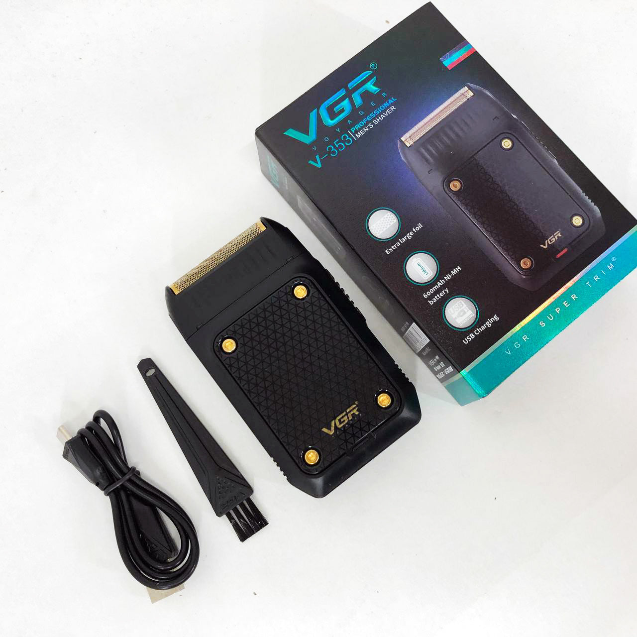 Электробритва мужская VGR V-353 профессиональная бритва шейвер для сухого бритья триммер. Цвет: черный