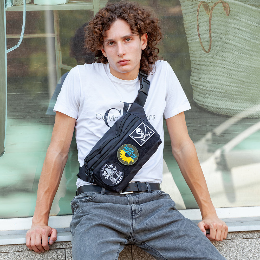 Тактична бананка з чоловічою патч-панеллю, Сумка через плече з Cordura