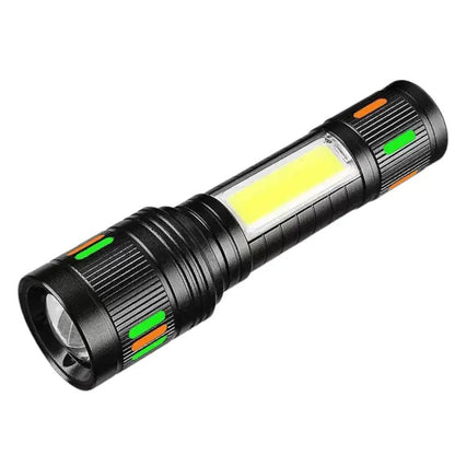 Фонарик 623-TG+COB, Переносной ручной мощный фонарь, Портативный светодиодный фонарь с зарядкой