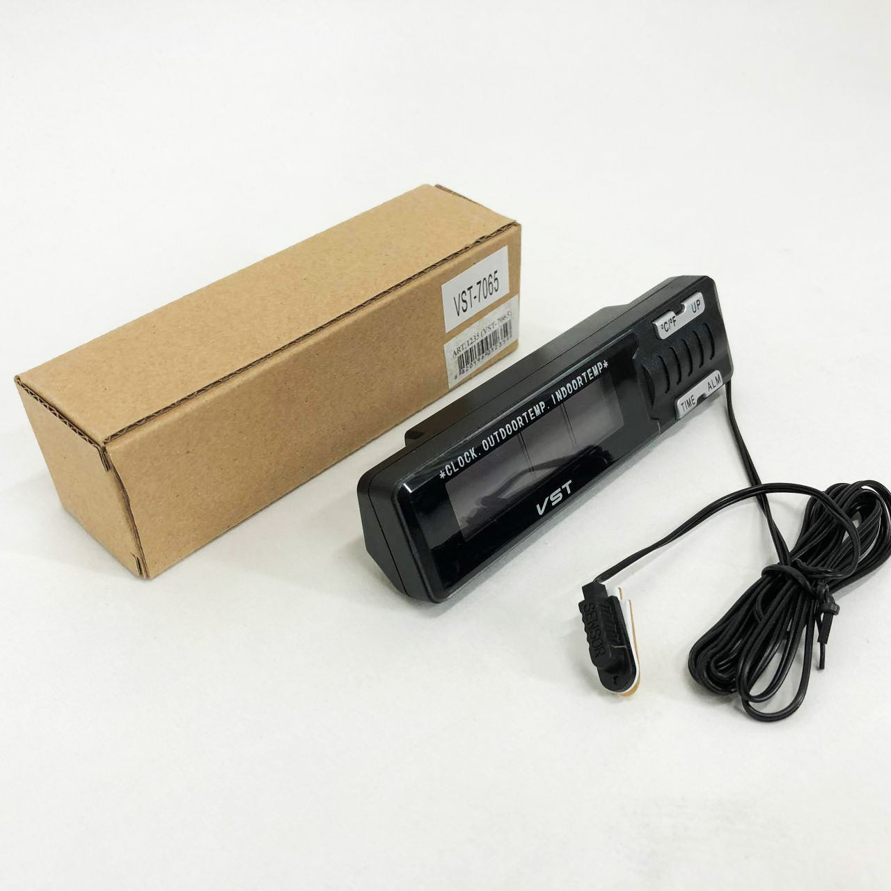 Часы-термометр VST-7065 внешний и внутренний датчик, Домашняя метеостанция с гигрометром, Цифровые часы