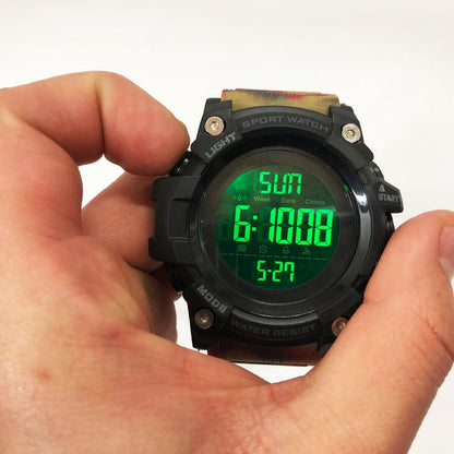 Годинник наручний чоловічий SKMEI 1384CMRD CAMOUFLAGE, фірмовий спортивний годинник. Колір: камуфляж