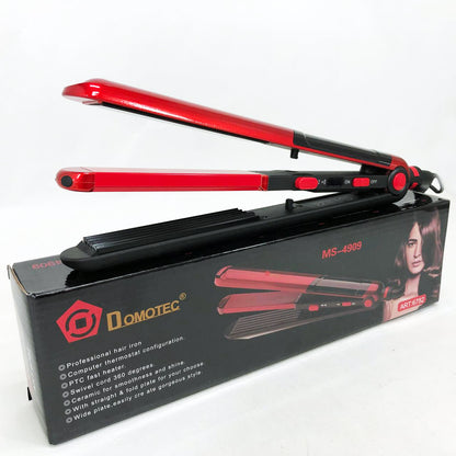 Плойка гофре 2 в 1 Domotec MS-4909, черно-красный, стайлер для завивки, стайлер для укладки