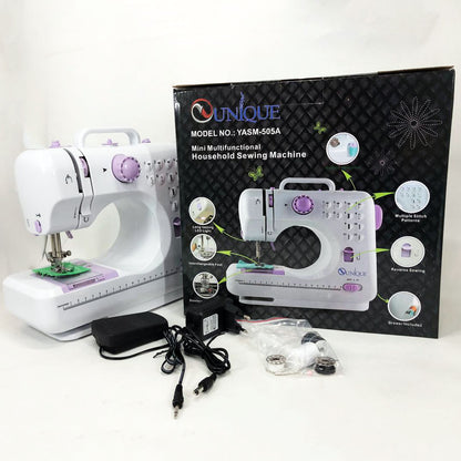 Швейная машинка электрическая FHSM-505 бытовая для шитья и домашнего использования с педалью на 13 функций