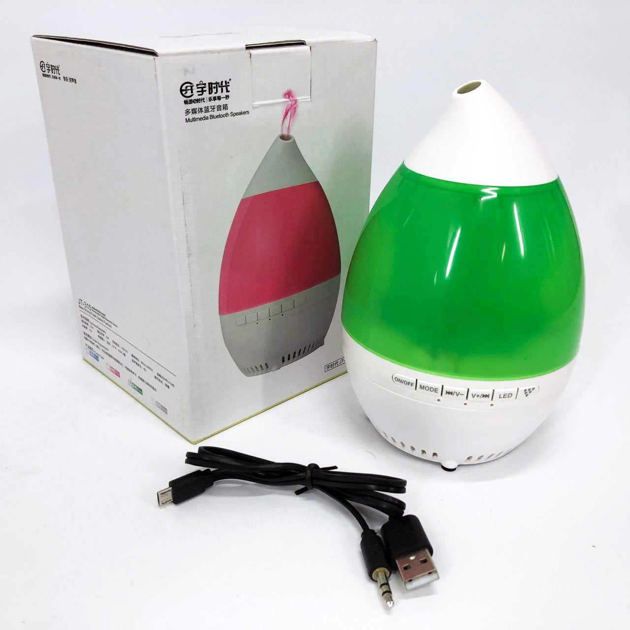 Колонка увлажнитель с диодной подсветкой JT-315, Увлажнитель воздуха для младенца. Цвет: зеленый