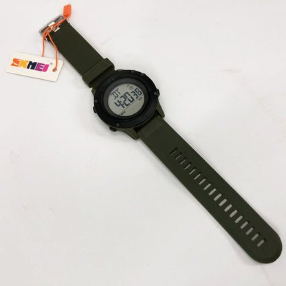Часы наручные мужские SKMEI 1508AGWT ARMY GREEN-WHITE, Водонепроницаемые мужские часы. Цвет: зеленый