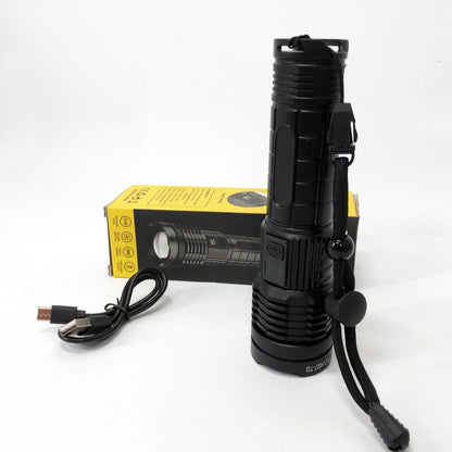 Фонарик PLD-H007 White Laser LED PM10-TG с встроенным аккумулятором PowerBank, Фонарик тактический ручной