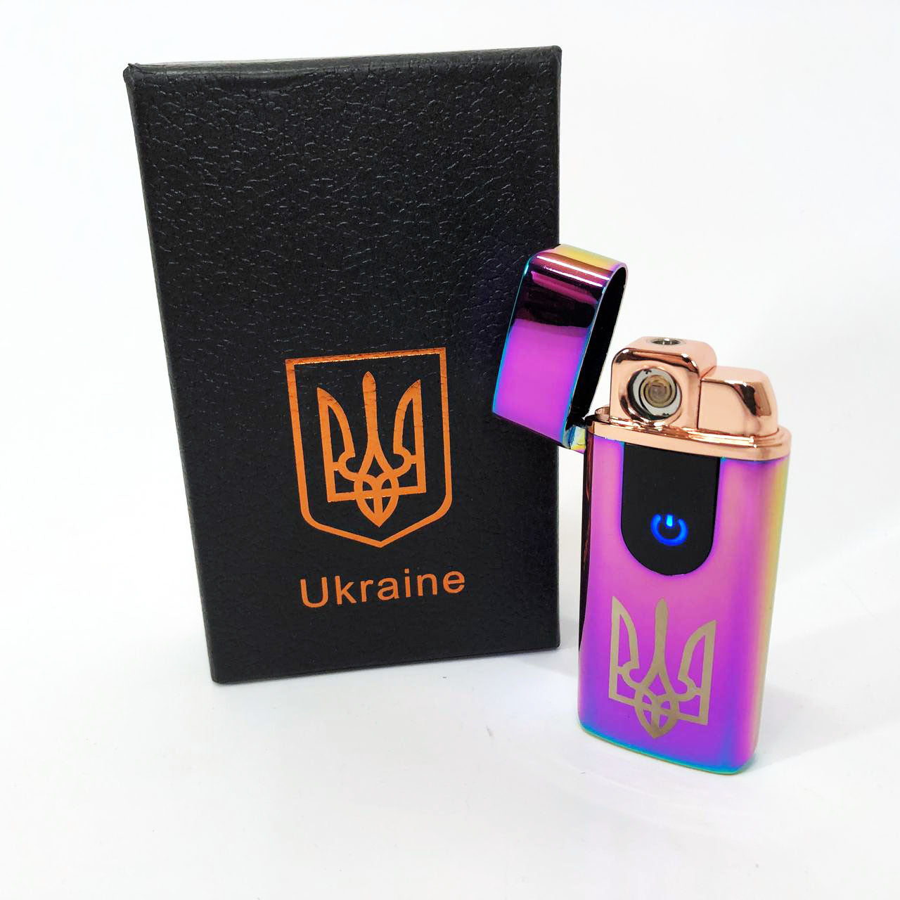 Электрическая и газовая зажигалка Украина, аккумуляторная зажигалка спиральная HL-431. Цвет: хамелеон