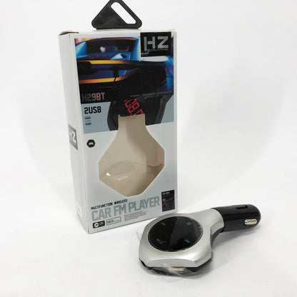 Трансмиттер Автомобильный FM модулятор FM H29 BT, Модулятор для мобильных устройств в авто. Цвет: серый