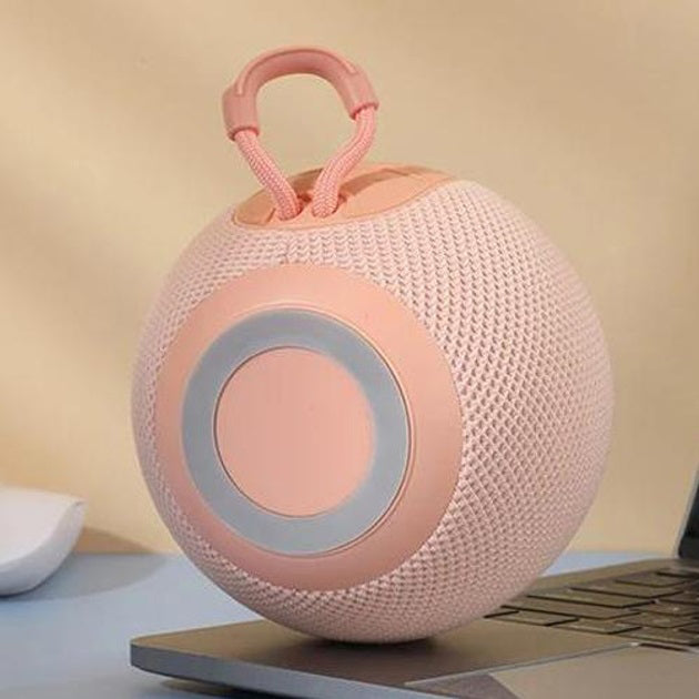 Беспроводная мощная колонка TG337 с Bluetooth, RGB-подсветкой и радио. Цвет: розовый