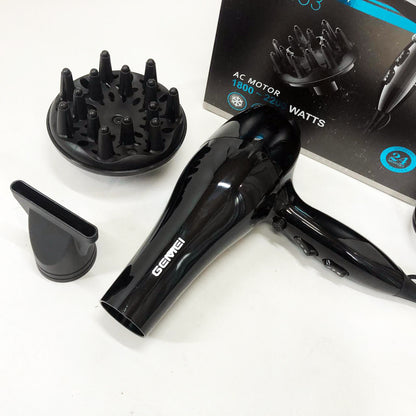 Професійний фен Gemei GM-103 2200Вт для сушіння укладання волосся режими швидкості, температури, сенсор