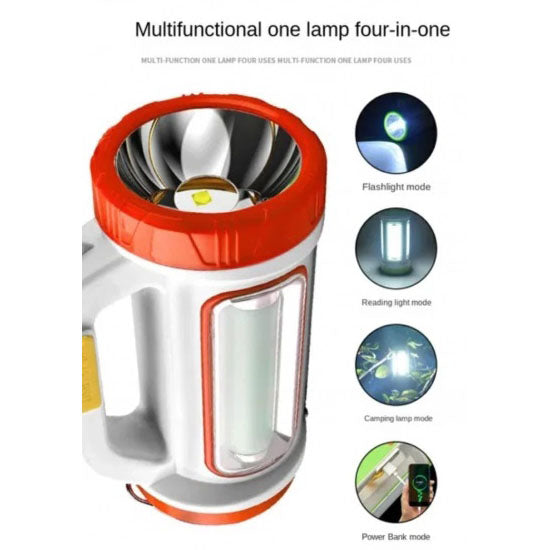 Фонарь переносной кемпинг 6088-LED+COB с функцией PowerBank, фонари для кемпинга camping. Цвет: оранжевый