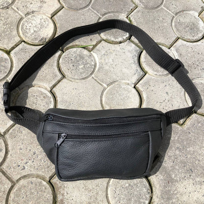 Комплект: кожаная бананка + тактический фонарь