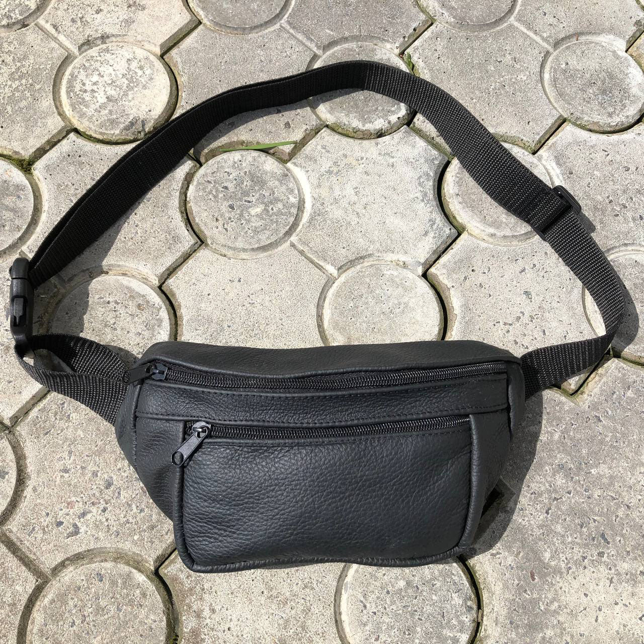 Мужская бананка из натуральной кожи, Бананка для мужчин, Бананка напоясная сумка, бананка вместительная