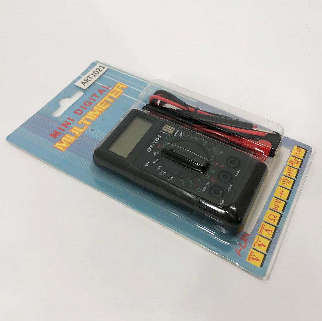 Компактный Мультиметр DT-181 тестер цифровой, щупы в комплекте, мультиметр с защитой, электронный мультиметр