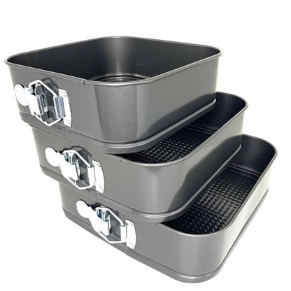 Набор квадратных разъемных форм для выпечки Unique UN-1704 20/22/24 см