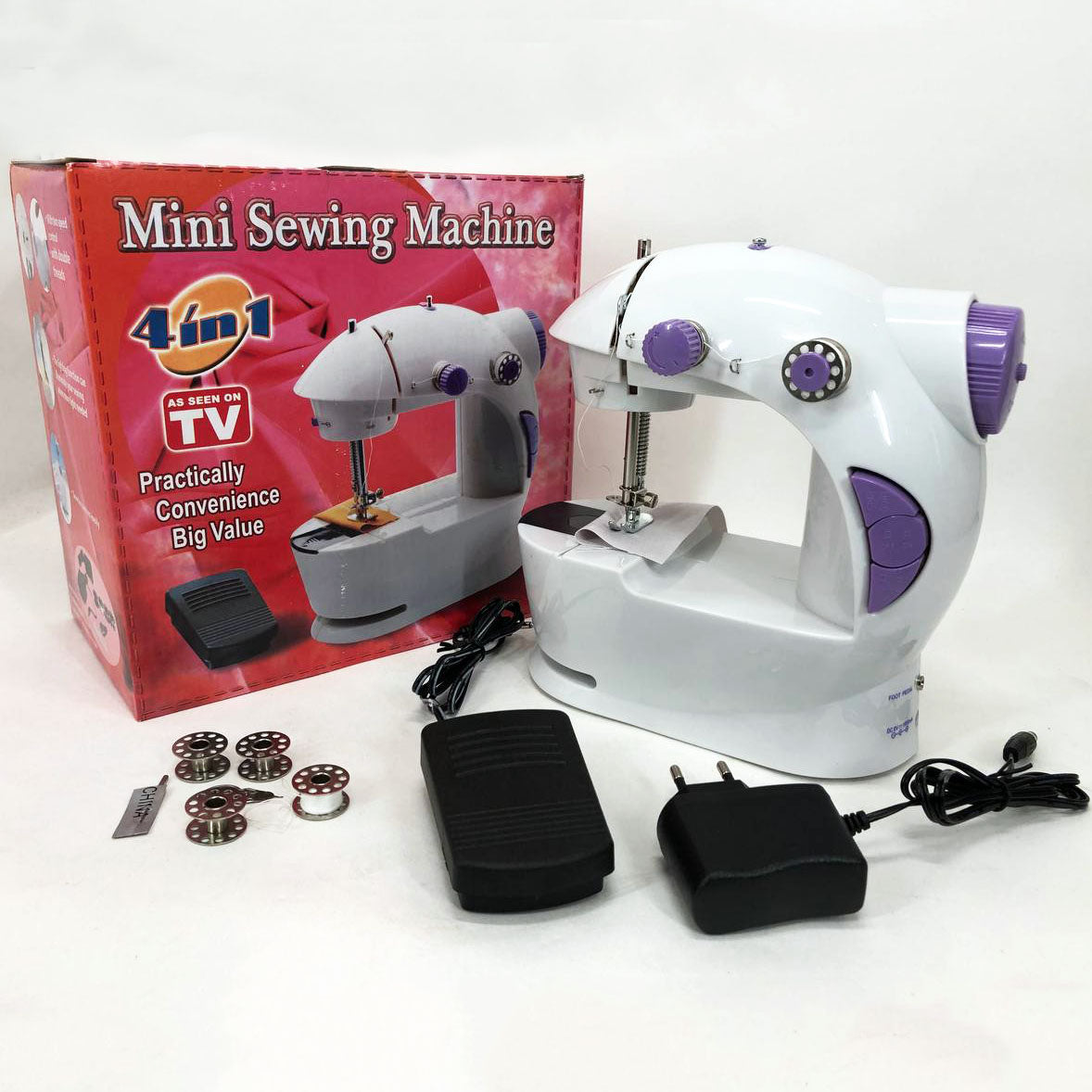 Швейная машинка для девочки на батарейках, Швейная машина для детей, Мини швейная машинка электрическая