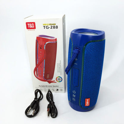 Портативная Bluetooth колонка с LED подсветкой TG288 беспроводная колонка портативная мощная. Цвет: синий