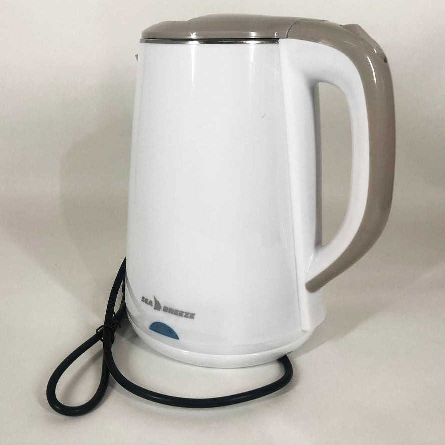 Электрочайник SeaBreeze SB-010 / 1,8 Л / Металлический, чайник дисковый, электронный чайник