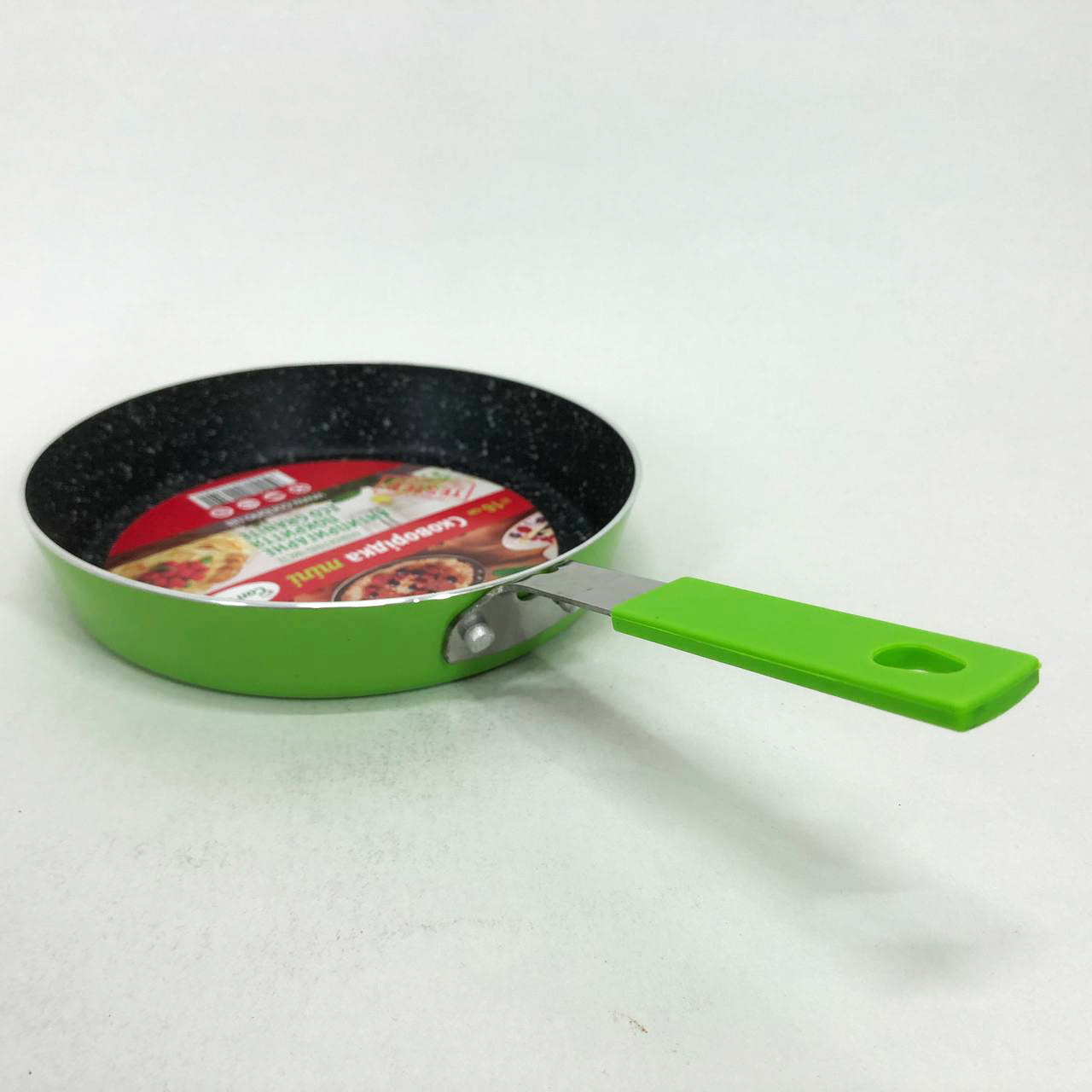 Сковорода Con Brio CB-1614 с антипригарным покрытием Eco Granite mini 16 см. Цвет: зеленый