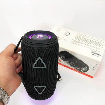 Bluetooth-колонка TG657 с RGB подсветкой 1500 mAh, Bluetooth колонка для хорошей музыки. Цвет: черный