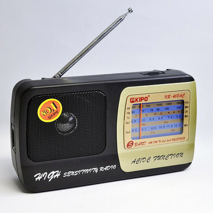 Радиоприёмник KIPO KB-408 AC мощный радио FM c usb питание от батарейки R20 или от сети