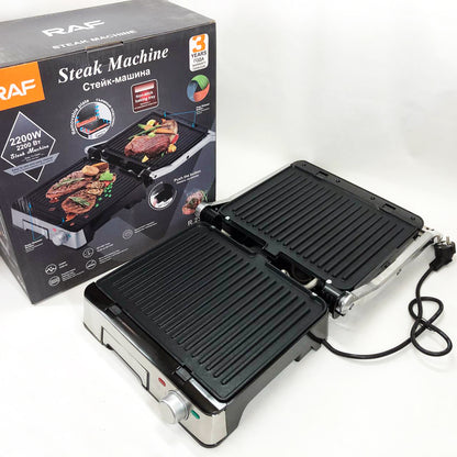 Контактный прижимной гриль RAF R.238 с антипригарным покрытием 2200 Вт