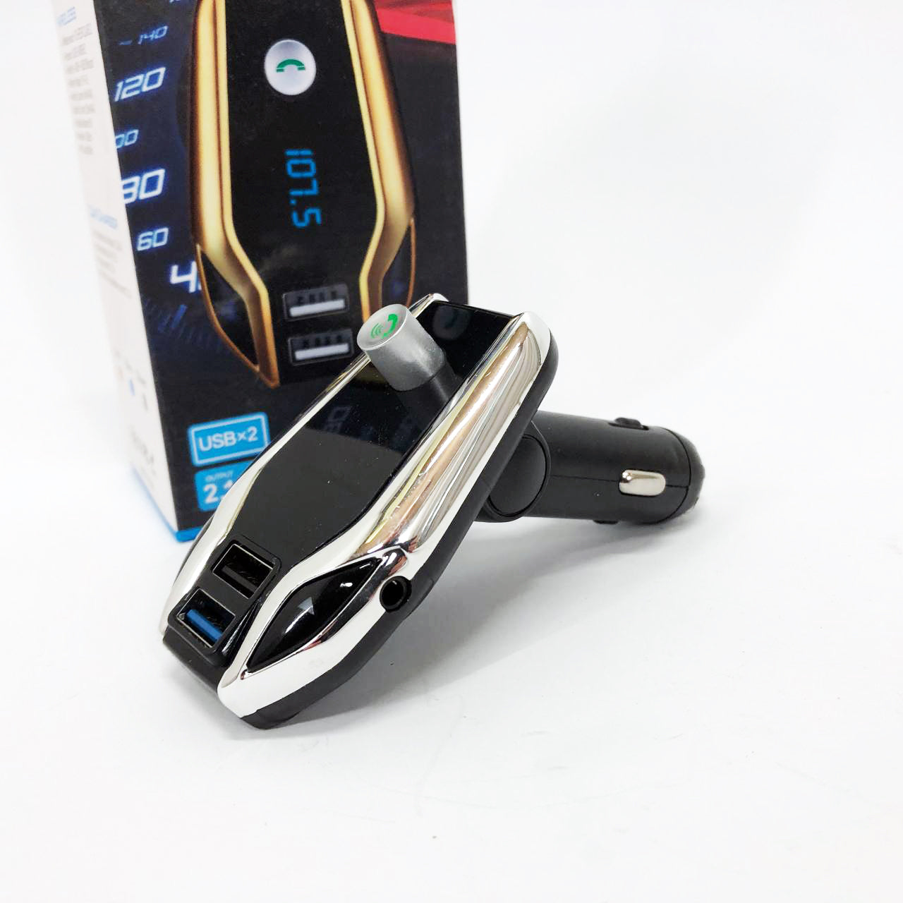 Автомобильный Fm модулятор Bluetooth FM X8 plus, Фм модулятор с флешкой от прикуривателя