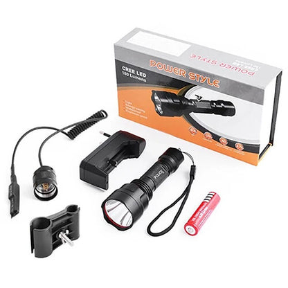 Тактический подствольный фонарь для охоты Bailong BL-QC8 XPE, сильный фонарик, фонарь ручной тактический