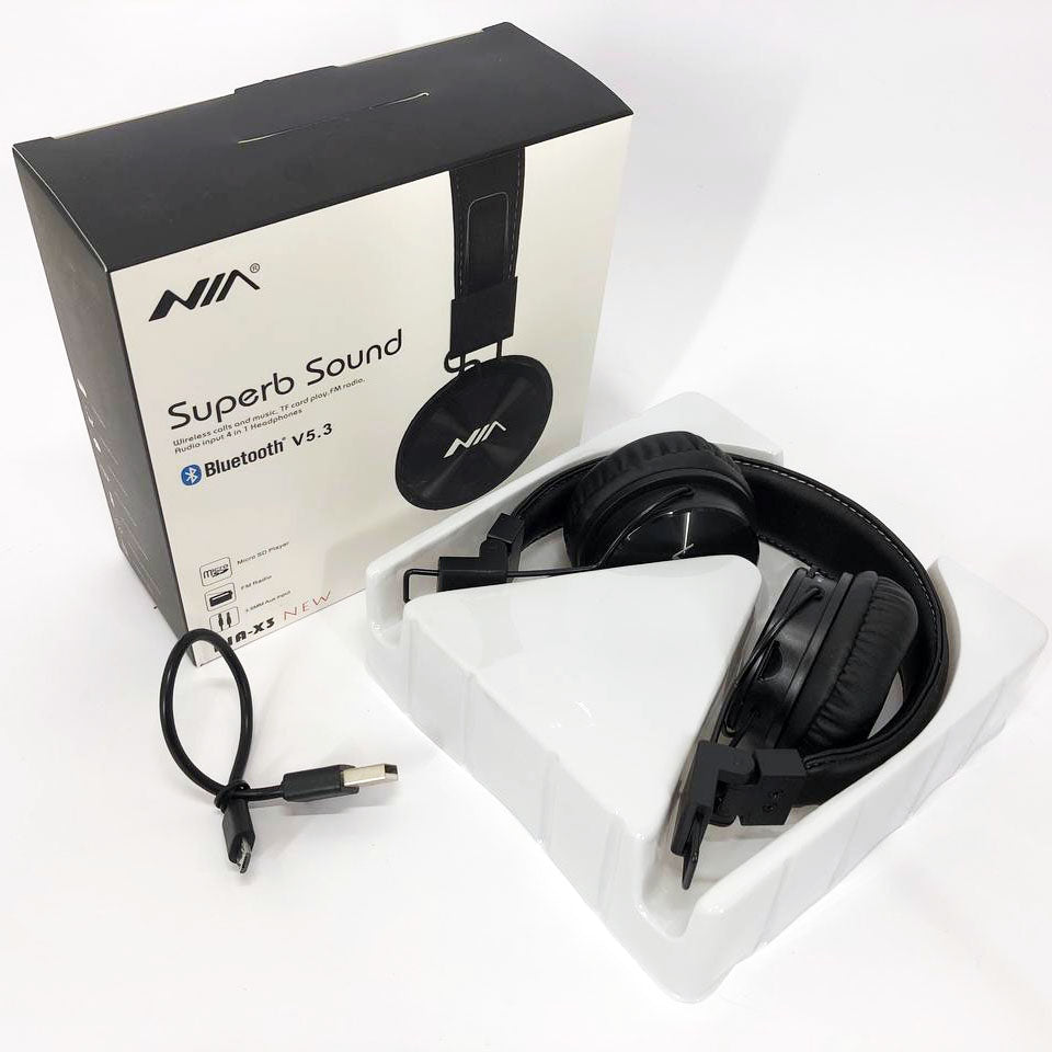 Беспроводные блютуз наушники для телефона и компьютера с микрофоном NIA X3, хорошие беспроводные наушники