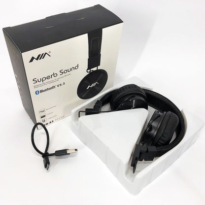Беспроводные блютуз наушники для телефона и компьютера с микрофоном NIA X3, хорошие беспроводные наушники