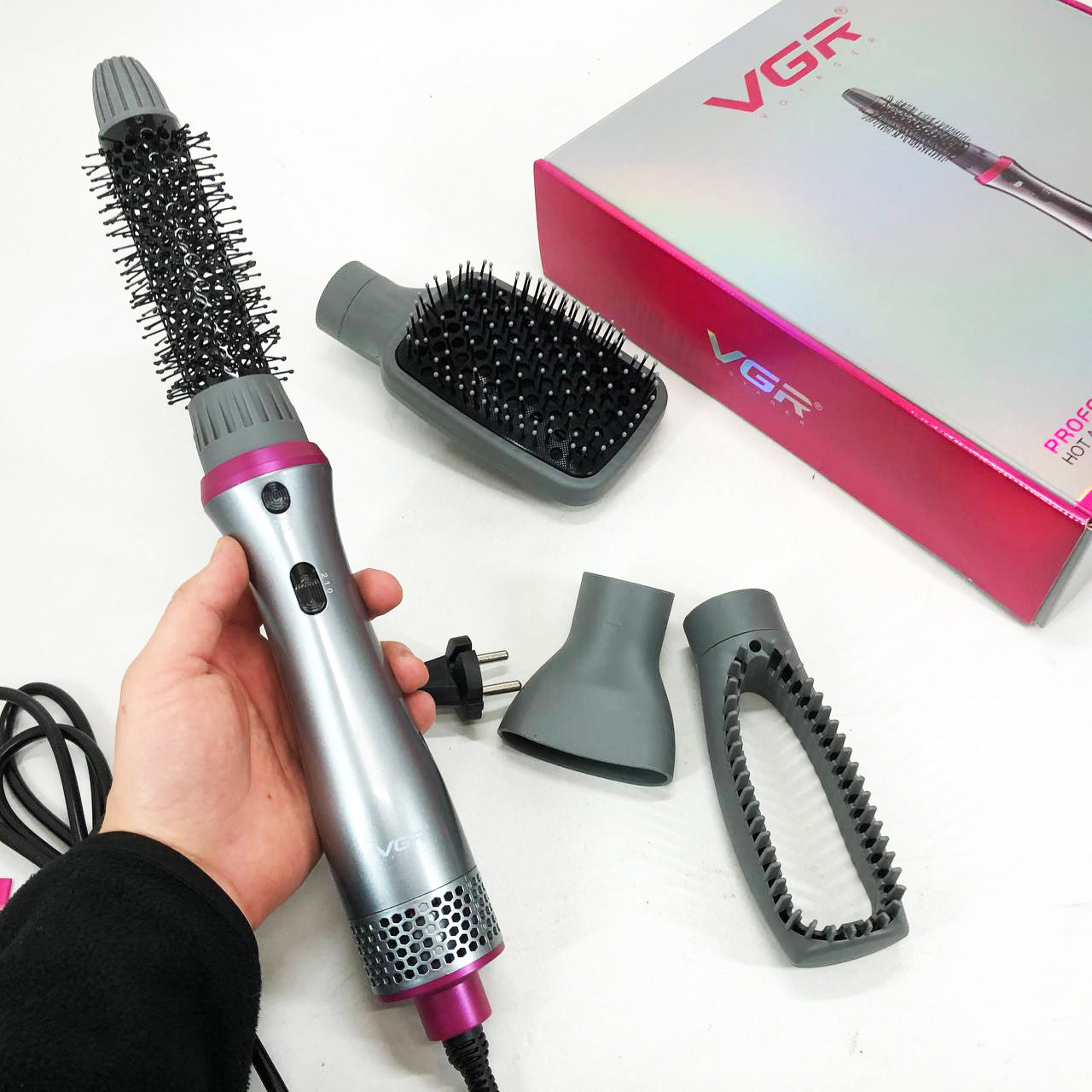 Профессиональный стайлер для укладки волос 4в1 VGR V-408 700 Вт, Функциональный профессиональный фен