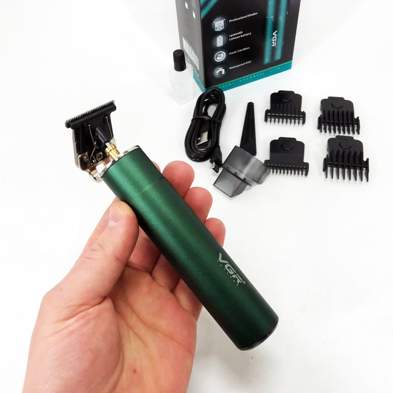 Машинка для стрижки аккумуляторная VGR V-186 триммер для волос и бороды