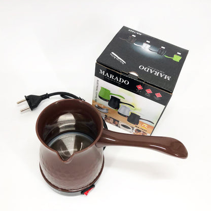 Электрическая турка для кофе Marado MA-1625, Бытовая турка, Бюджетная турка. Цвет: коричневый