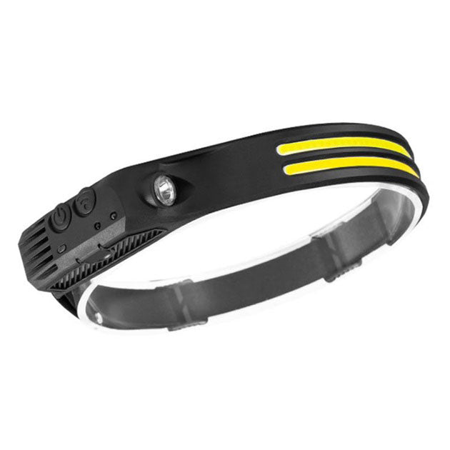 LED Фонарь налобный BL-W689-LM+2COB (white+red) датчик жвижения, Фонарик на голову с зарядкой