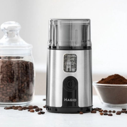 Кофемолка MAGIO MG-201 200 Вт, машинка для помола кофе, кофемолка мини, электрическая кофемолка для турки