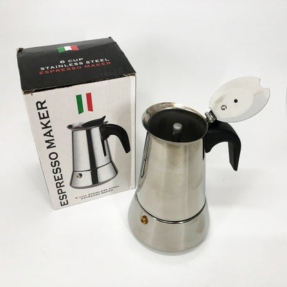 Кофеварка гейзерная Unique UN-1902 на 6 чашек 270 мл, Гейзерная кофеварка для электроплиты